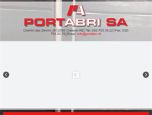 Tablet Screenshot of portabri.ch